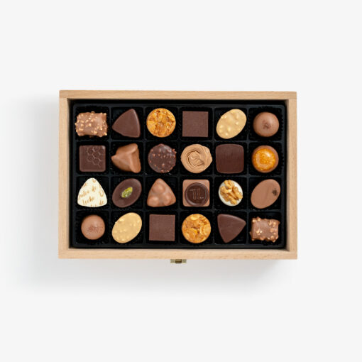 Praline Sélection boîte en bois à 48 pièces